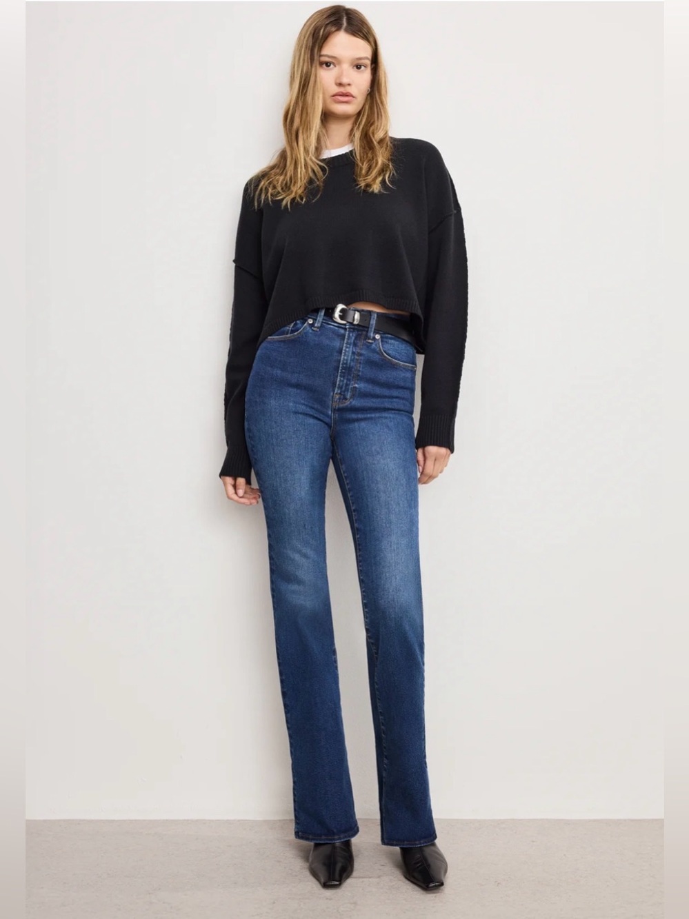 Good American Always Fits Good Classic Bootcut Jeans Indigo Casual Size 6-12